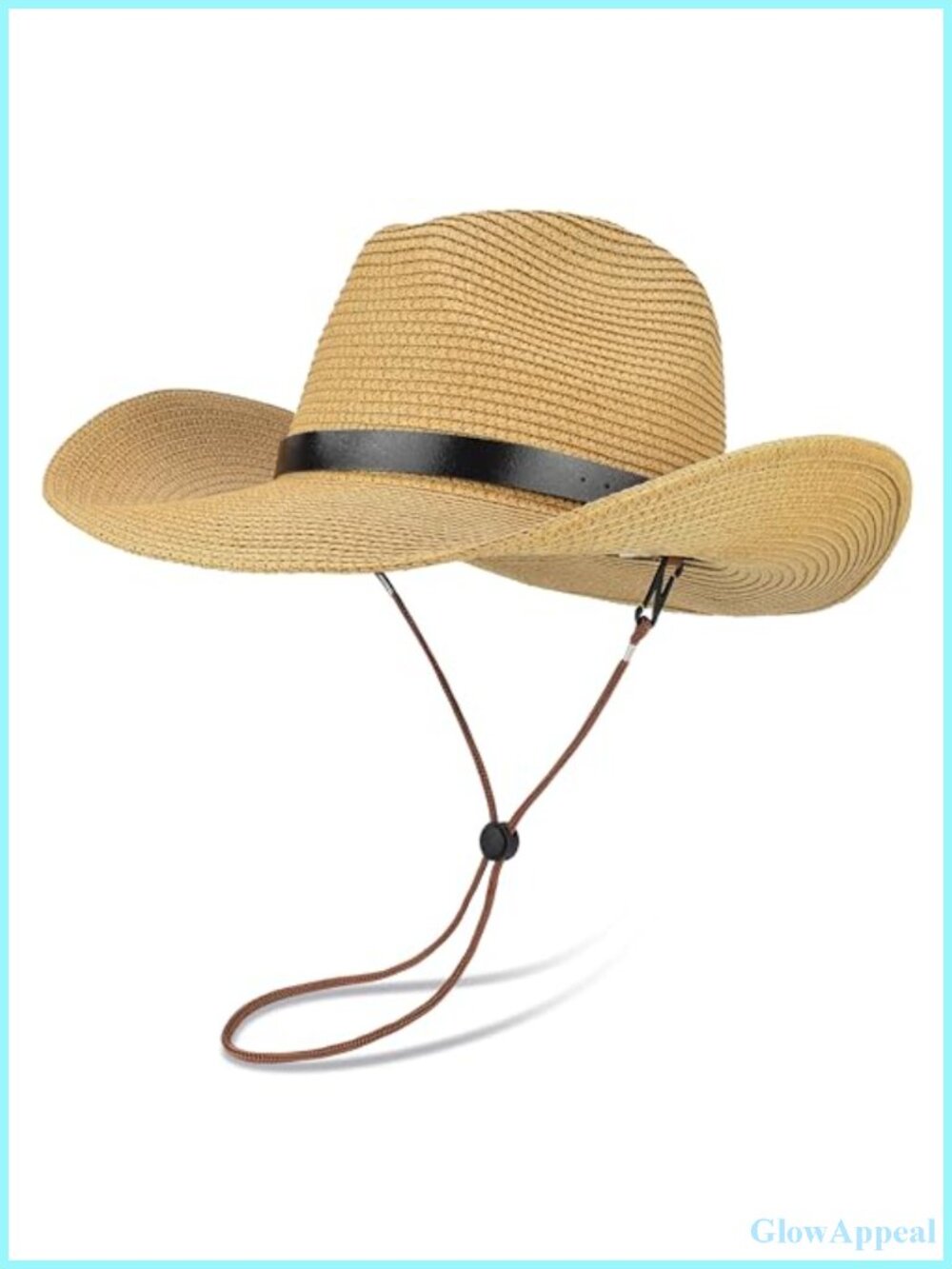 Adjustable Straw Cowboy Hat Shapeable Brim UPF 50+ Sun Protection
